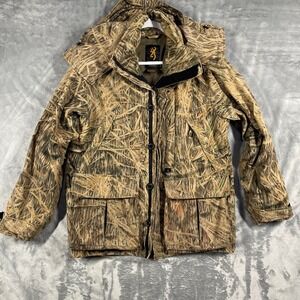 Browning Shadow Grass Camo GORE-TEX Insulated Hunting Jacket Hooded Men's M